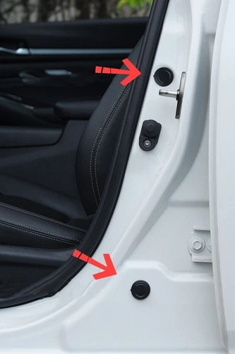 10x Black Car Door Solid Soft Close Slam Absorber Rubber Bumper Universal T