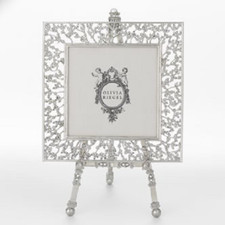 OLIVIA RIEGEL SILVER ISADORA 4X4" FRAME ON EASEL RT2264.NEW IN BOX