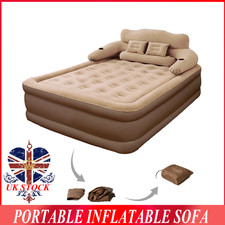 Double Queen Size Air Bed Mattress with Pump&Pillow Set Inflatable High Raised