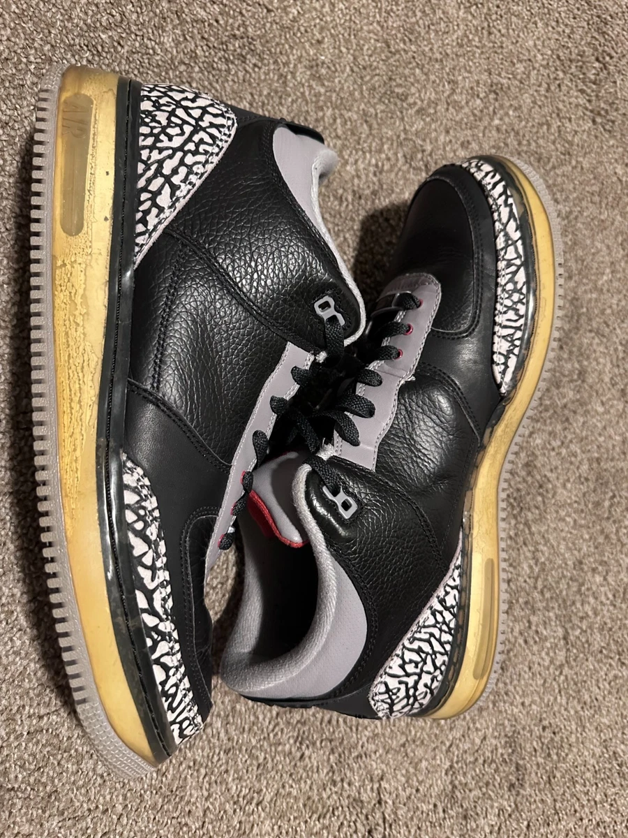 Nike air force 1 Jordan fusion black cement 3