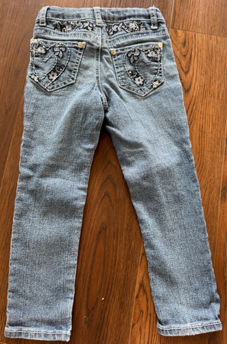 GIRLS SIZE 4 REGULAR STYLE JEANS—ARIZONA JEANS CO BRAND—EXCELLENT - Picture 2 of 3