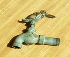 Brass Painted Patina Hummingbird Bird Outdoor Water Faucet Spigot  — photo 6