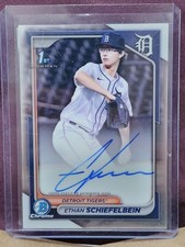 Ethan Schiefelbein Tigers 2024 Bowman Draft Chrome 1st Auto