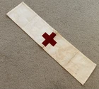 Vtg WW2 Original US Army Military Medic Red Cross Armband with Serial Number