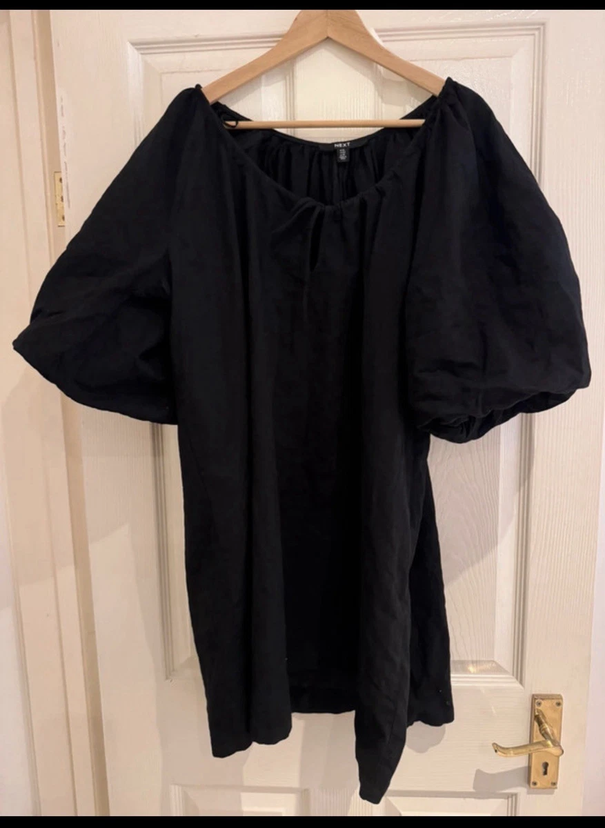chinese dress ladies High Neck Short Dress - Black Linen