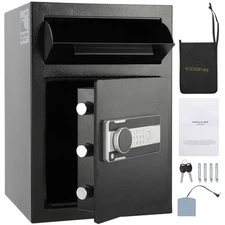 Uimoso 2.5 C Depository Safe Deposit Safe with Drop Slot Passwords and Keys