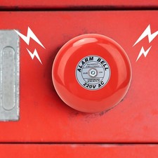 ?CB-6B Fire Alarm Bell 150mm 95dB Red Industrial Building Elevator Alarm Bell