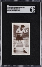 1938 CHURCHMAN'S CIGARETTES BOXING PERSONALITIES #6 JAMES J. BRADDOCK SGC 6