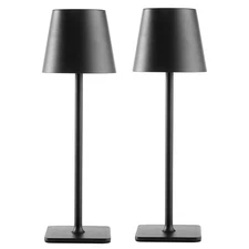 Mainstays 2 Pack Rechargeable 13" Table Lamps Indoor Outdoor Cordless LED
