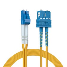 OS2 SC to LC Fiber Patch Cable Single Mode Duplex 7M 23ft 10Gb SMF Yellow