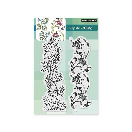 Penny Black Cling Rubber Stamps - Twirls 40-282