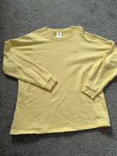 Disney Yellow Beauty & The Beast Belle Crewneck Medium Sweater Jumper M Medium