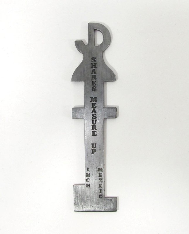 VTG John Deere JD Plow Shares Measure Up Gauge Part Number P1622 Tool Metal