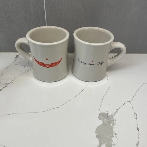 2 Intelligentsia Coffee Diner Mugs Red Wings Restaurant Ware Westford Cups