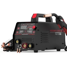 140A MIG Welder 110V, 3-in-1 Flux Core/Lift TIG/Stick, Large LED Display, IGBT