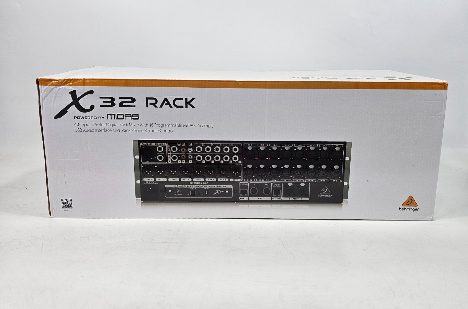 Behringer X32 Rack 40-Input 25-Bus Digital Rack Mixer with MIDAS Preamps