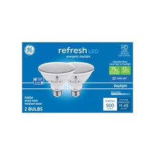 GE Refresh 75w Repl LED Bulbs PAR30 Long Neck Med Base Indoor Spot Flood 2-Pack