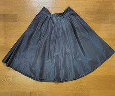 Margaret Howell Cotton Taffeta Flared Skirt Navy Size 2 26 inches