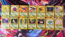 Vintage Pokemon Grass 14 Card Lot Jungle Fossil Neo Genesis Base Set 2 WOTC