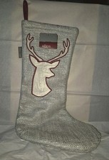 Christmas Stocking Silver With A Buck On It Allen Roth New