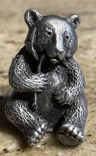1994 Hudson Pewter Noah's Ark (Male) Panda Bear Figurine #7479 USA NEW NOS 1.25”