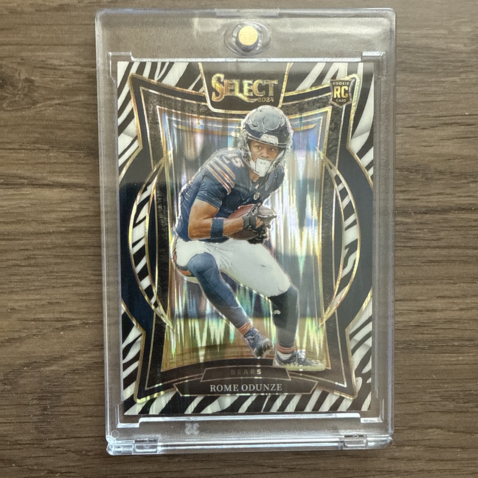 2024 Panini Select - Concourse Rome Odunze #3 Zebra Prizm (RC)