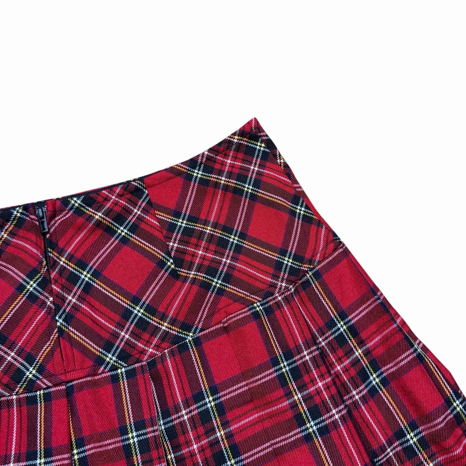 Винтажная женская мини-юбка Y2K Royal Bones в клетку в стиле гранж размер L - Изображение 4 из 4