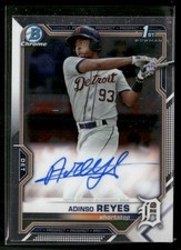 Adinso Reyes 2021 Bowman #CPA-ARE Chrome Auto Detroit Tigers
