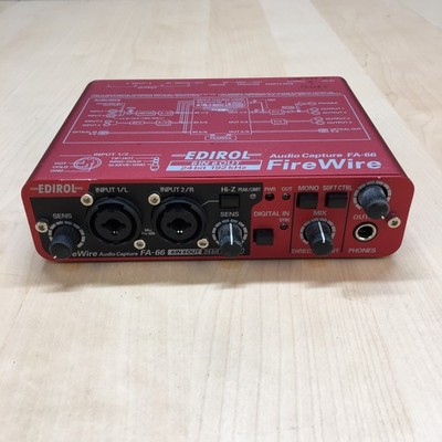 Edirol FA-66 Audio Capture Interface Red FireWire Recording Digital UNTESTED