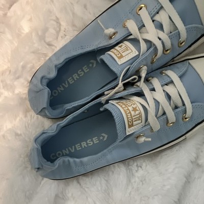 Converse All Star Blue White Low Top Lace-Up Men's Sneakers Rubber Outsole