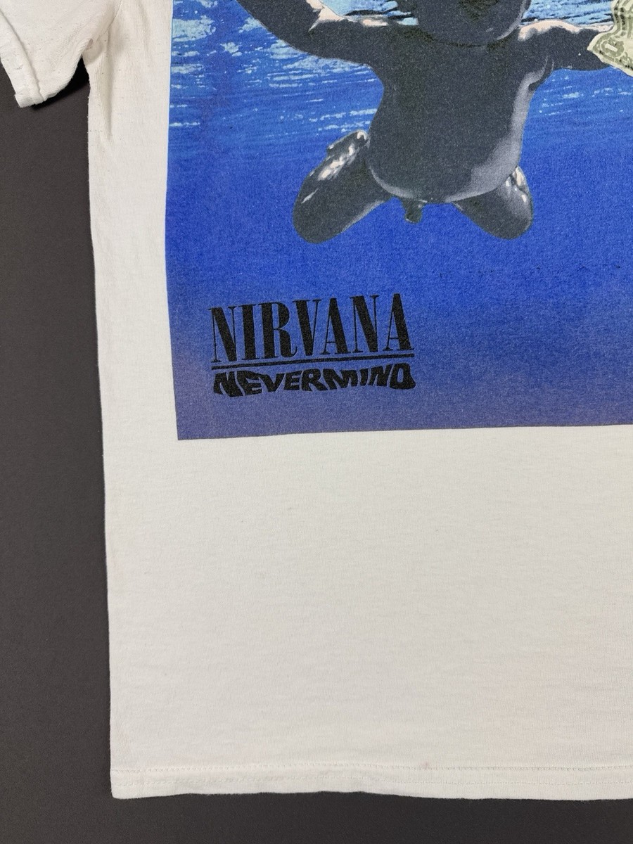 Vintage Y2K 2002 Nirvana Nevermind Band Tee Album Grunge Punk Tour