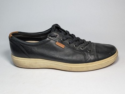 ECCO Soft 7 Black Leather Shoes Sneakers Men's Size 9 - 9.5