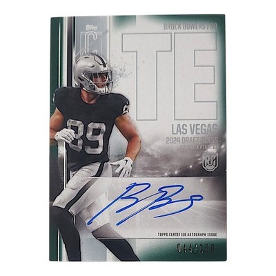 2024 Topps Signature Class Brock Bowers Auto RC Green 044/150 RCA-BB Raiders