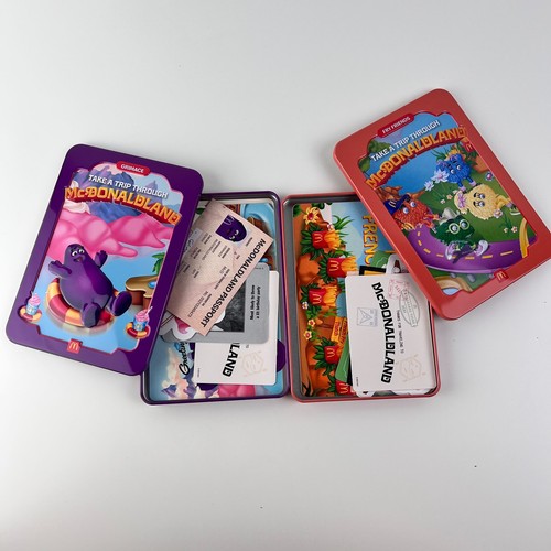 2025 - Latas de recuerdo de comida feliz para adultos de McDonaldLand - Grimace & Fri Fri Fri Friends - Imagen 2 de 4