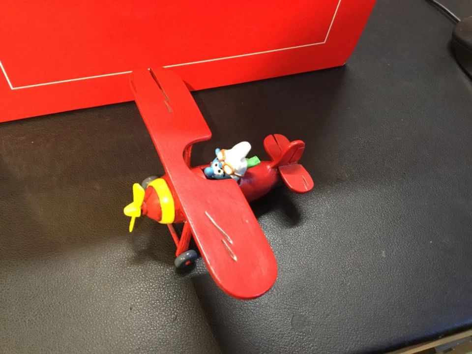 PIXI L'Aéroschtroumpf PEYO 3/6460 Les Schtroumpfs Origine no tintin leblon - Photo 2/4