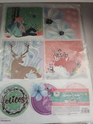 Reispapier für Decoupage Scrapbook, Schnee Motiv 6 Blatt A4 28gr Stamperia 