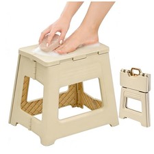 11.9 Inch Foldable Shower Stool Shaving Legs Plastic Foot Rest Travel Bench