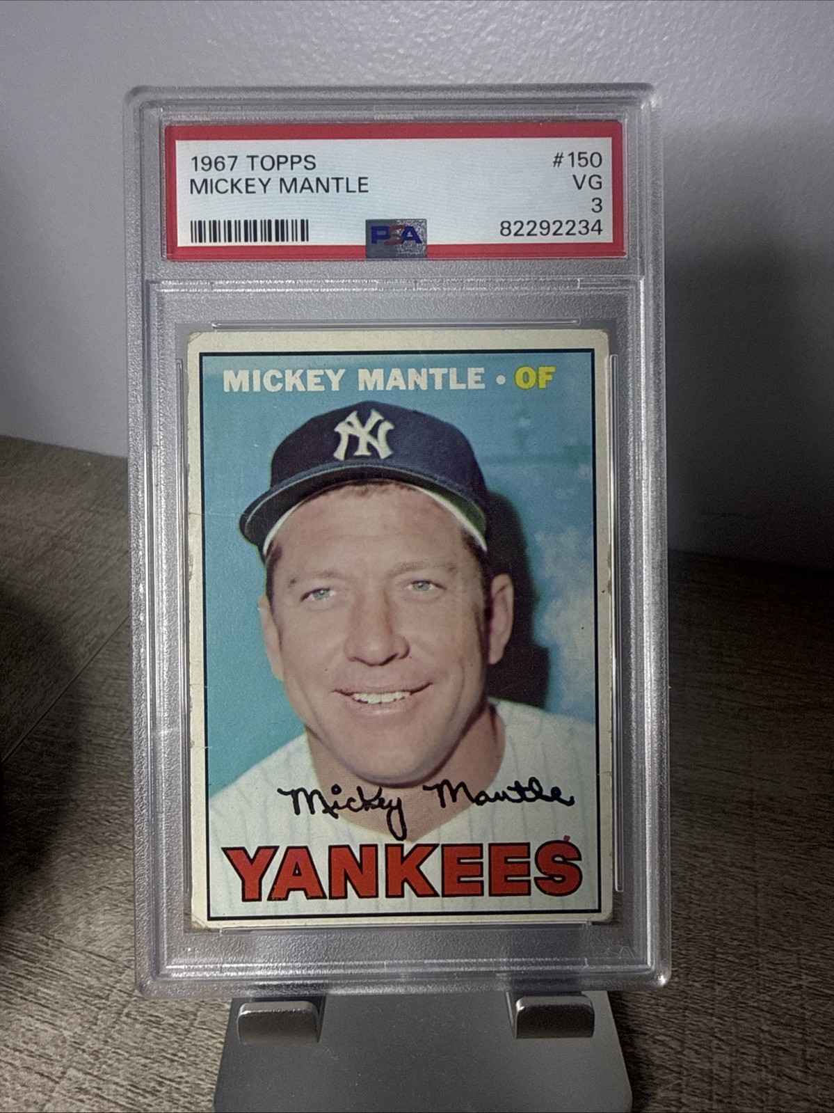 1967 TOPPS - MICKEY MANTLE #150 - NEW YORK YANKEES HOF - PSA 3