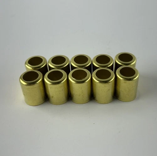 10 Pc Milton 1654-8 Brass Hose Ferrules 1” Long .718” ID 23/32” OD