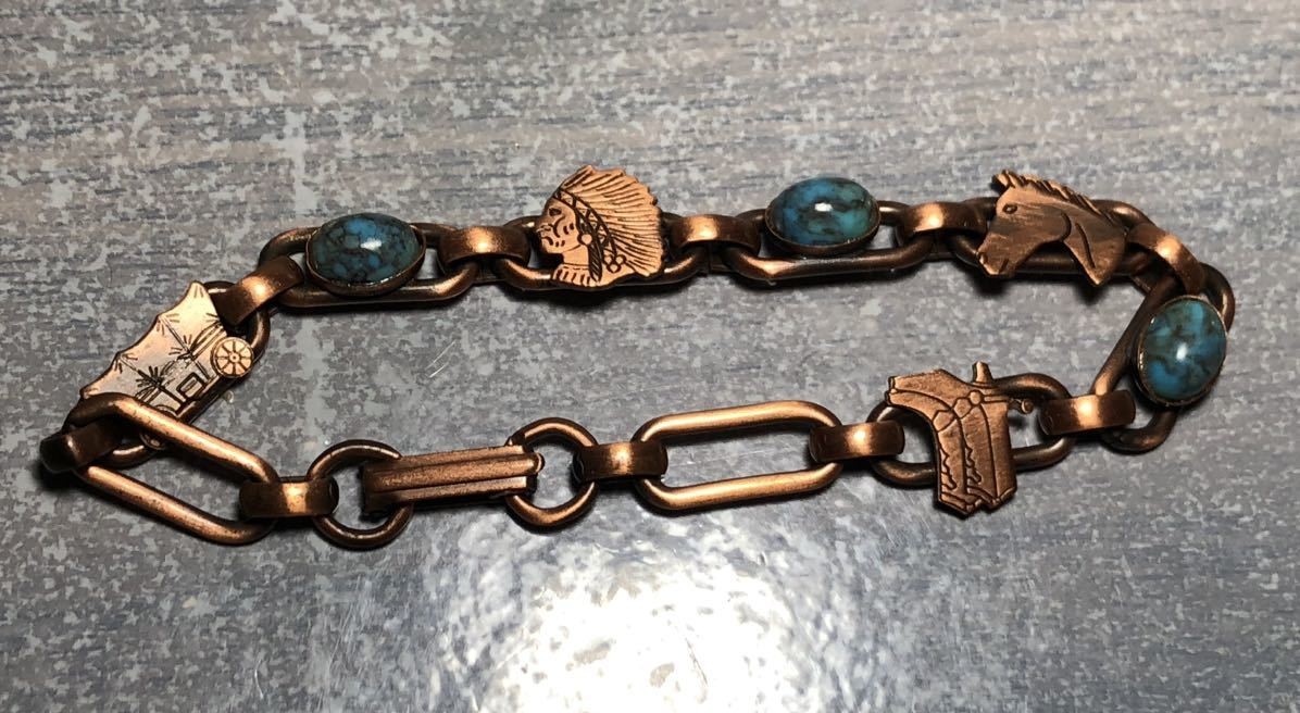 Solid copper turquoise bracelet SOLID COPPER copp… - image 7