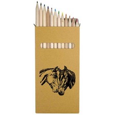 12 x 'Two Horses' Long 178mm Coloured Pencils / Pencil Set PE00062287 