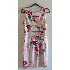 Calvin Klein Pink Floral Sheath Dress Size 6