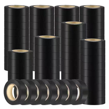 3/4 In. X 65 Ft. Electrical Tape Black 60-Pack Waterproof Insulating Wire Wrappi
