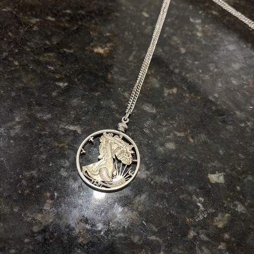 walking liberty coin cut out pendant