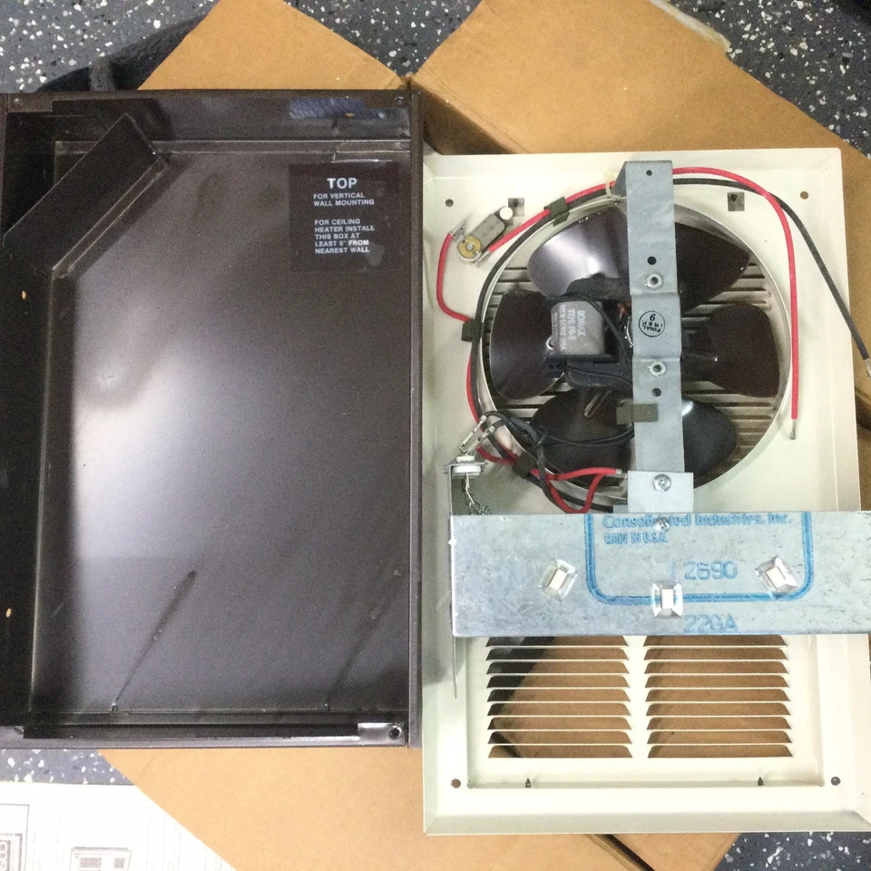 Fasco Forced Air Wall Heater 14”x9” Vintage 1500W Never Installed - Image 3 of 3