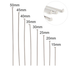 100Pcs Stainless Steel Head Pins Eye Pins Findings for Diy Jewelry Making Jewelr
