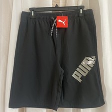 Puma Shorts Boys XL Black Sports Running Training Sweat Shorts