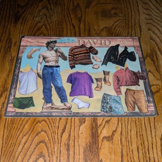 Vtg DRESS ME UP DAVID Caryco refrigerator magnets 1990s? Michelangelo statue
