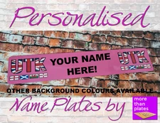 UTK Unite The Kingdom Name Plate PERSONALISED PLAQUE SIGN not T-shirt / mug