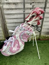 Full Set Of Ladies Ping Faith Golf Clubs With Pink Ogio Diva  Stand Bag